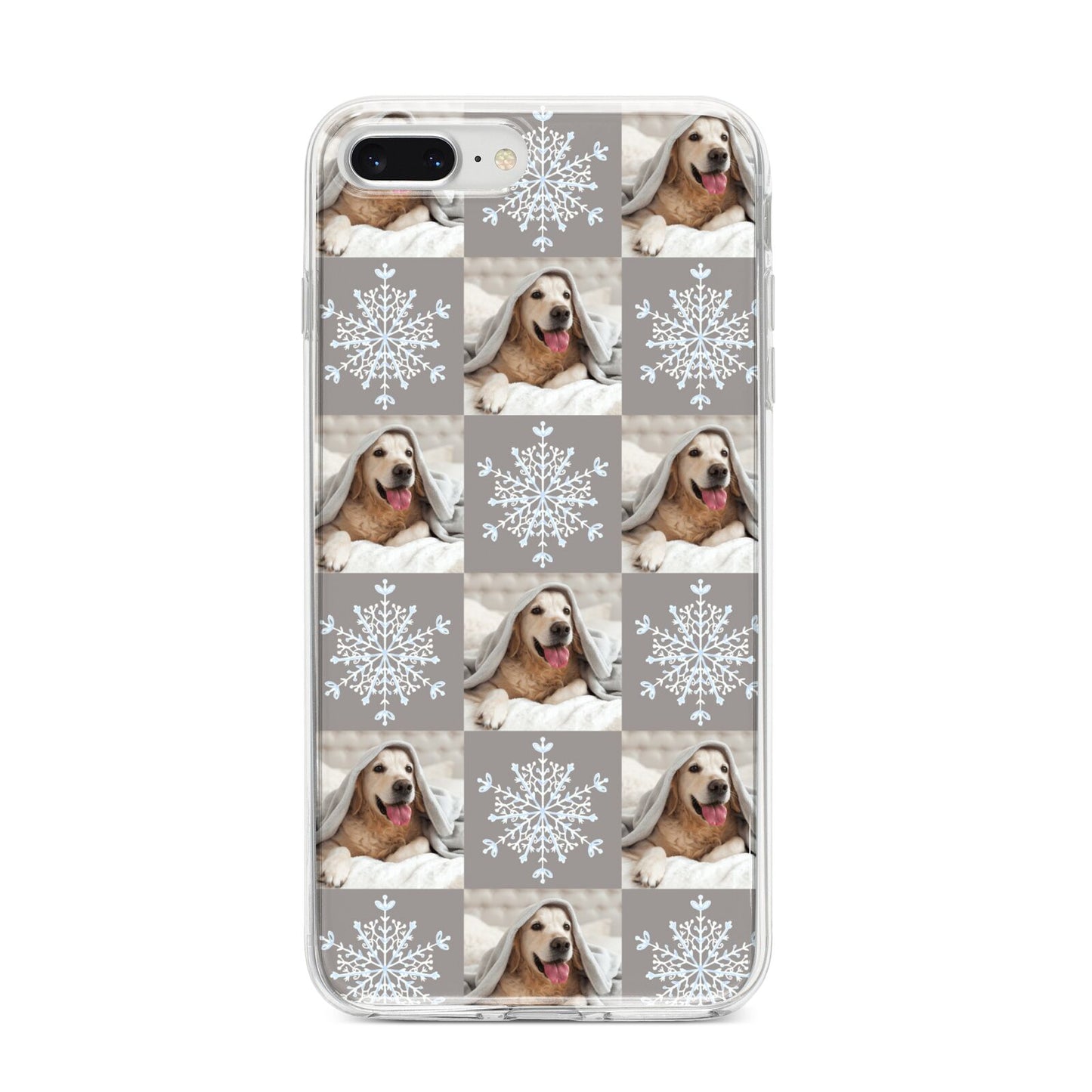 Christmas Dog Photo iPhone 8 Plus Bumper Case on Silver iPhone