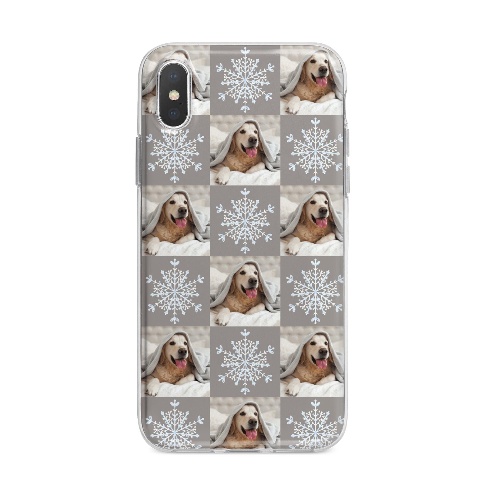 Christmas Dog Photo iPhone X Bumper Case on Silver iPhone Alternative Image 1