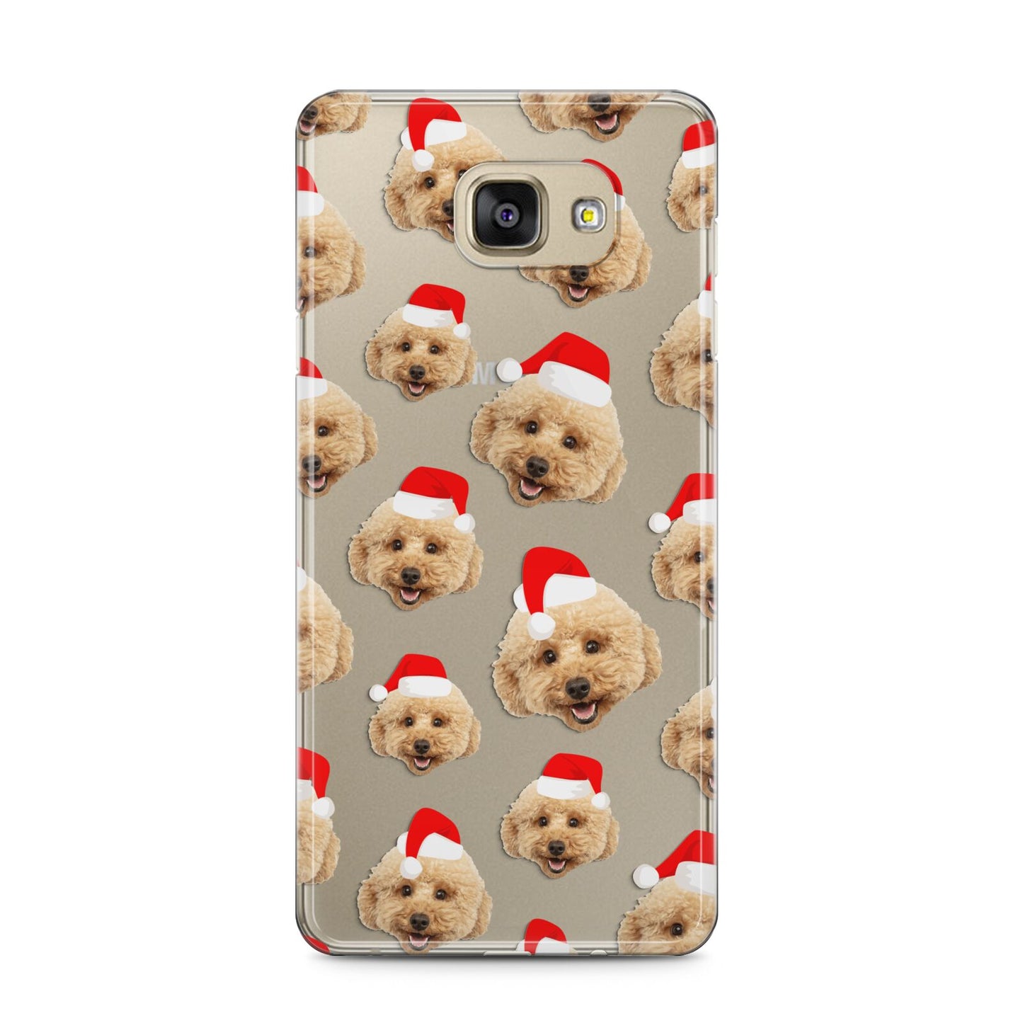 Christmas Dog Samsung Galaxy A5 2016 Case on gold phone