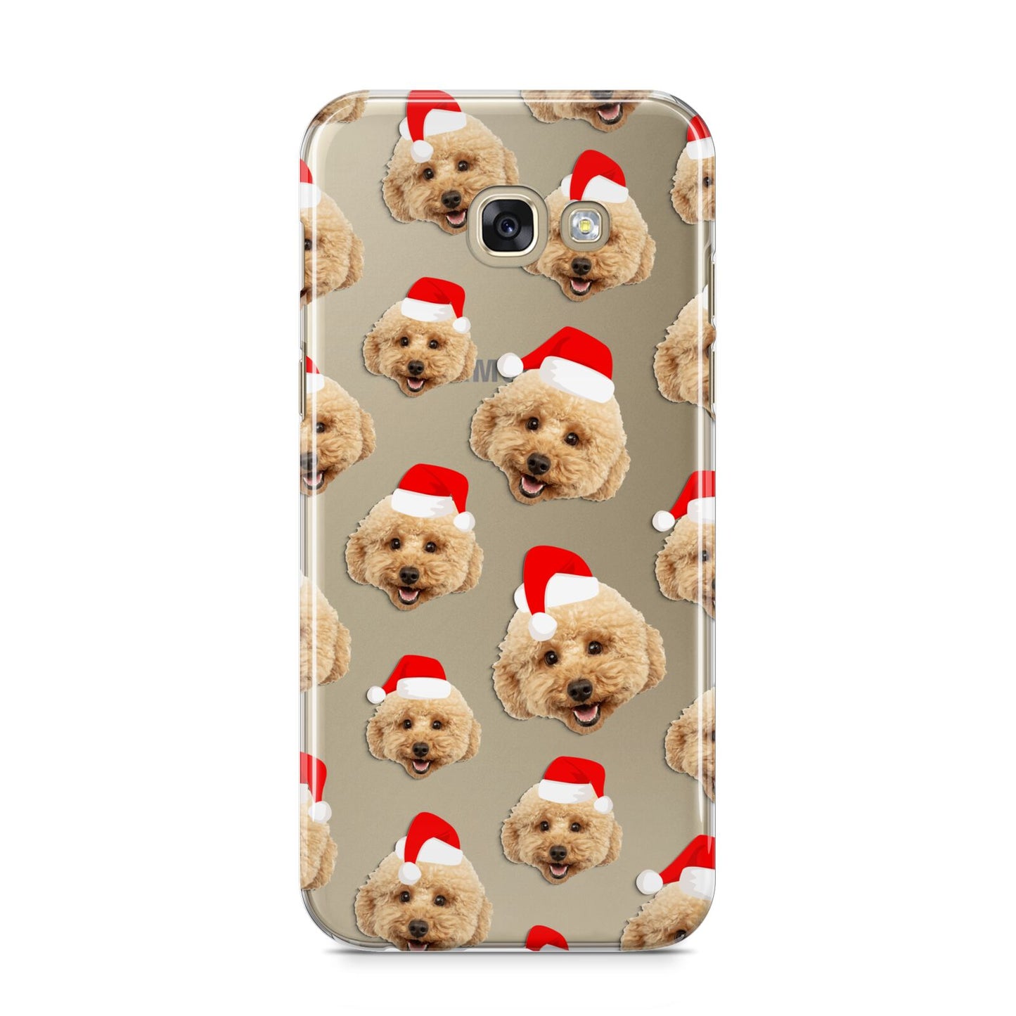 Christmas Dog Samsung Galaxy A5 2017 Case on gold phone