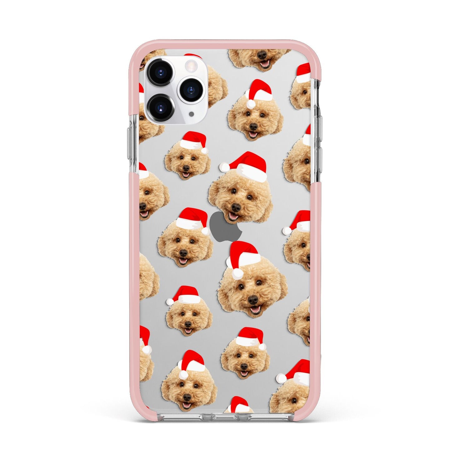 Christmas Dog iPhone 11 Pro Max Impact Pink Edge Case