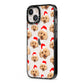 Christmas Dog iPhone 13 Black Impact Case Side Angle on Silver phone