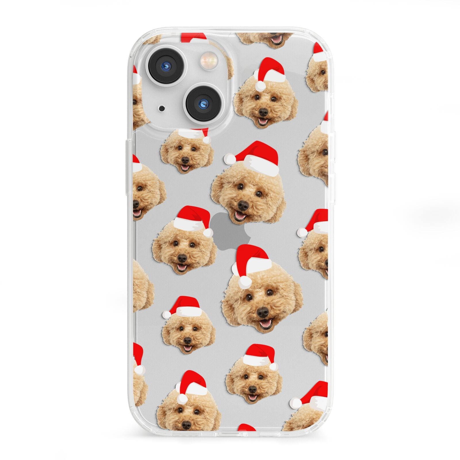 Christmas Dog iPhone 13 Mini Clear Bumper Case