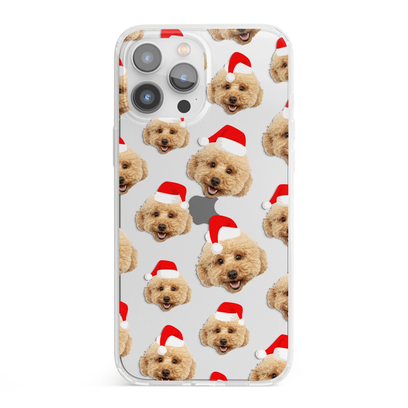 Christmas Dog iPhone 13 Pro Max Clear Bumper Case