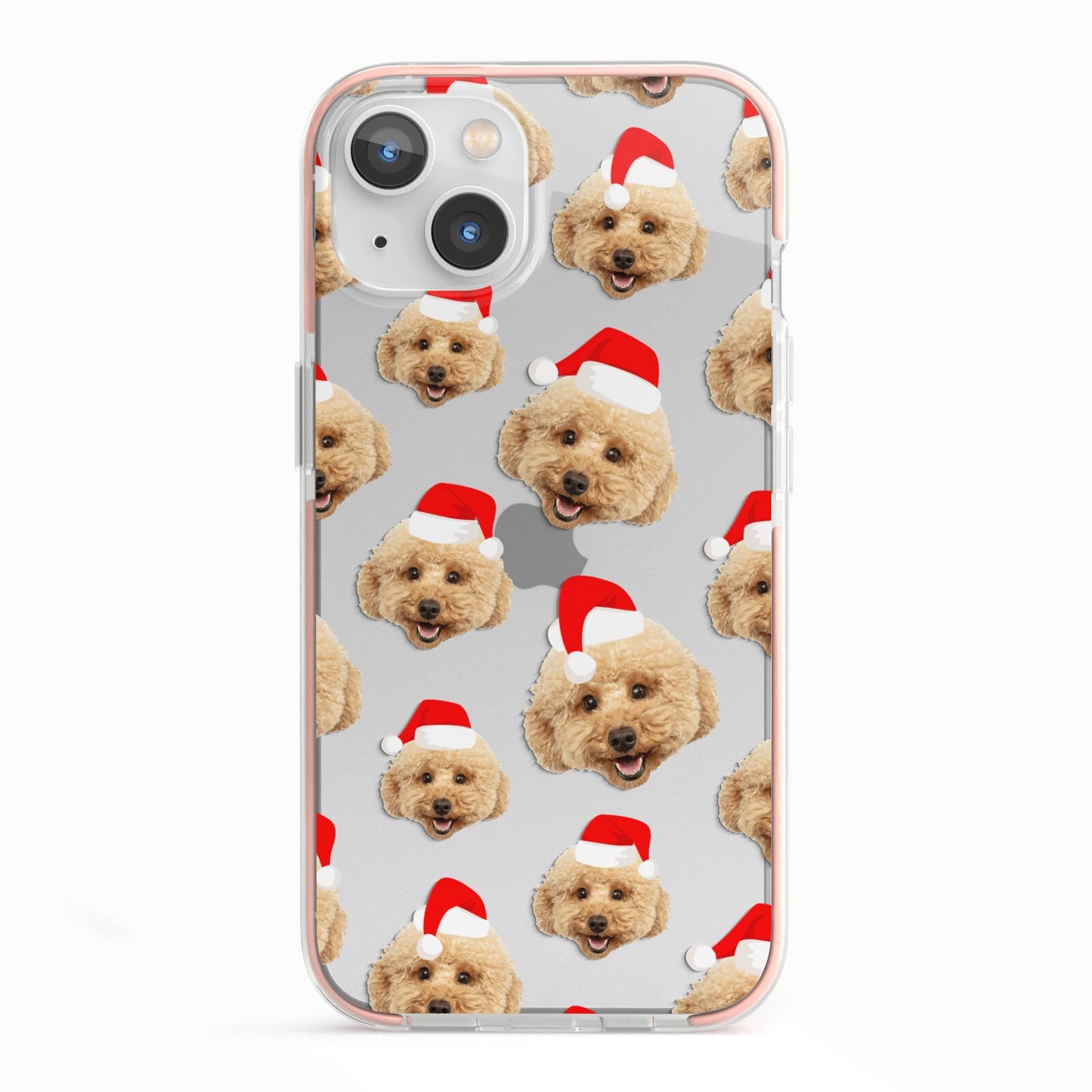 Christmas Dog iPhone 13 TPU Impact Case with Pink Edges