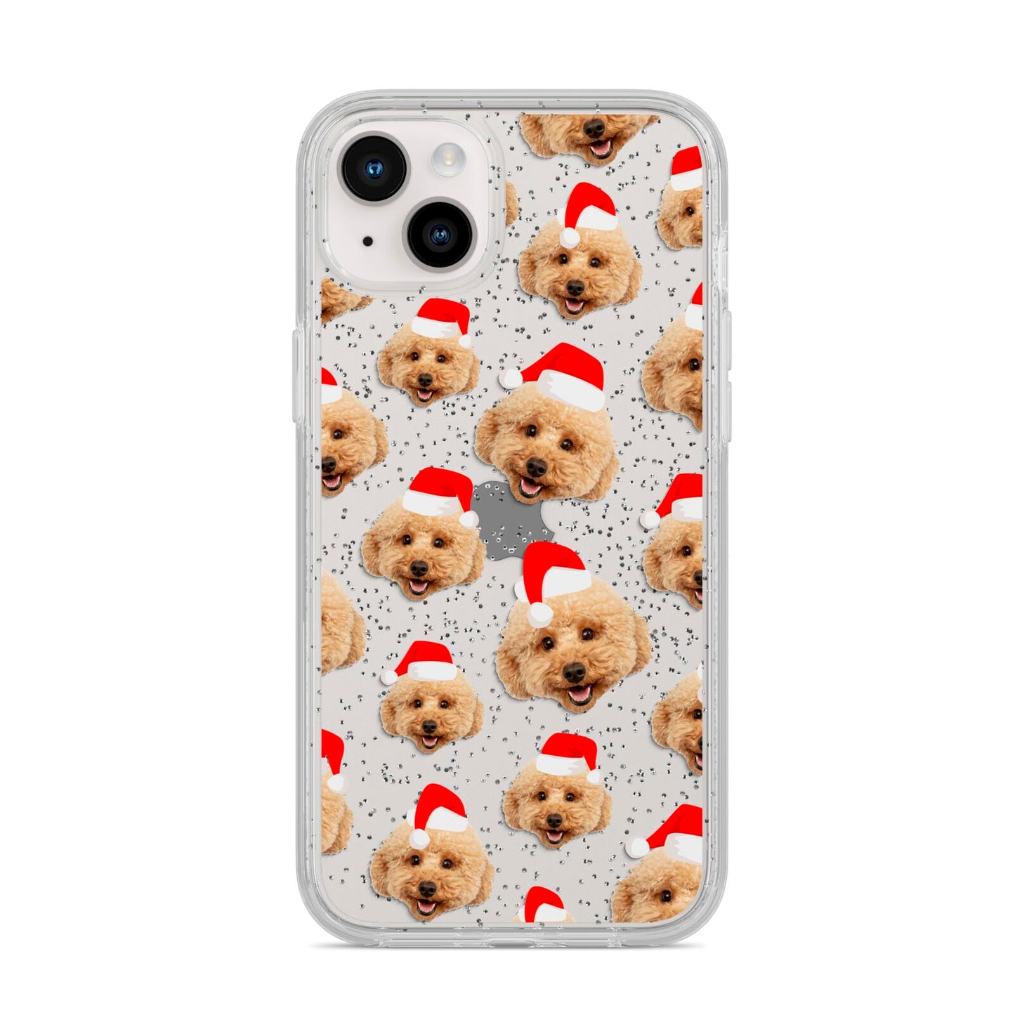 Christmas Dog iPhone 14 Plus Glitter Tough Case Starlight