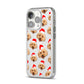Christmas Dog iPhone 14 Pro Clear Tough Case Silver Angled Image