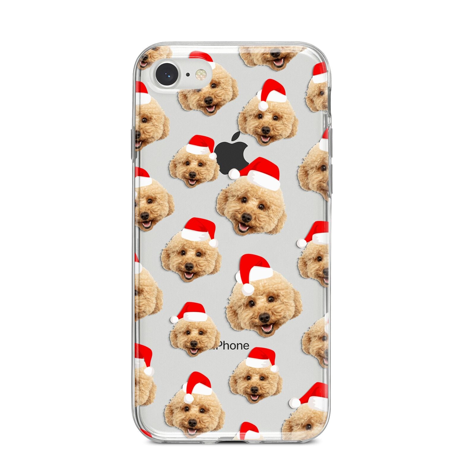 Christmas Dog iPhone 8 Bumper Case on Silver iPhone