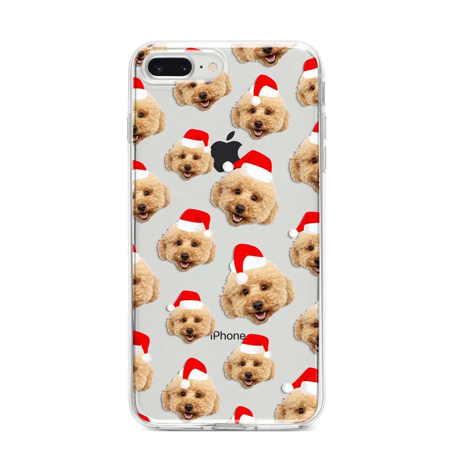 Christmas Dog iPhone 8 Plus Bumper Case on Silver iPhone
