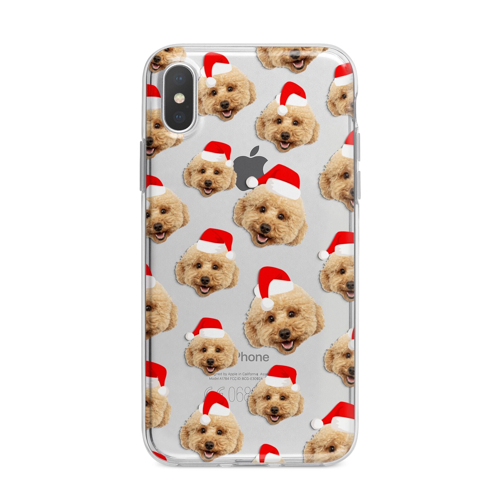 Christmas Dog iPhone X Bumper Case on Silver iPhone Alternative Image 1