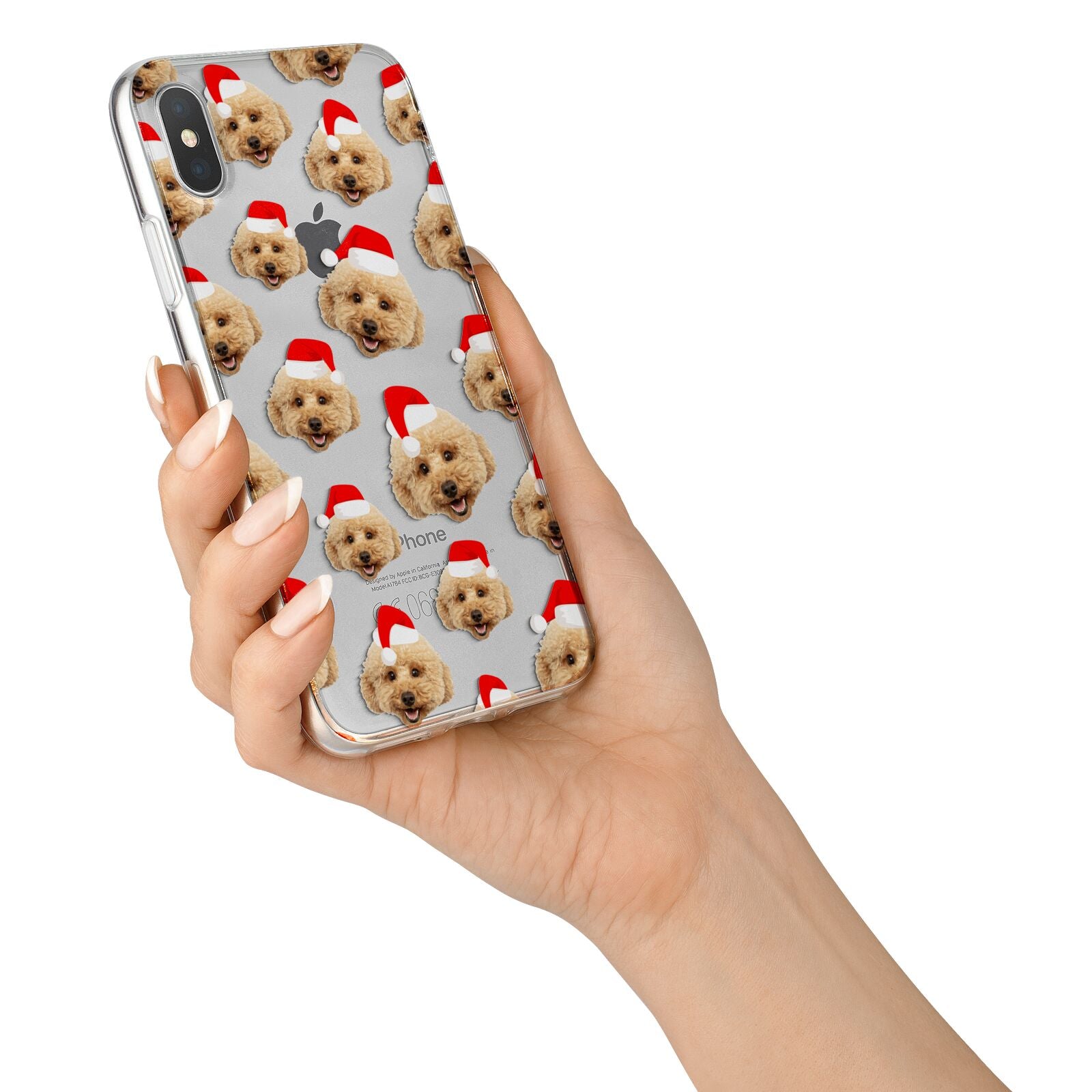 Christmas Dog iPhone X Bumper Case on Silver iPhone Alternative Image 2