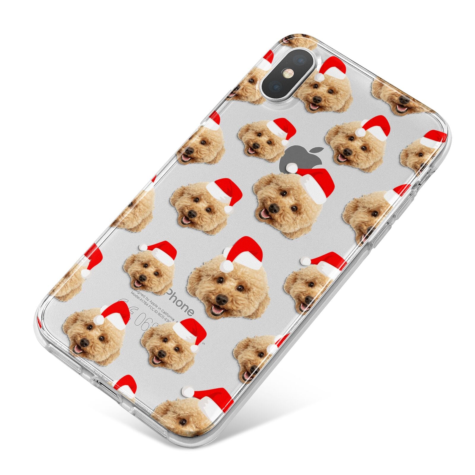 Christmas Dog iPhone X Bumper Case on Silver iPhone