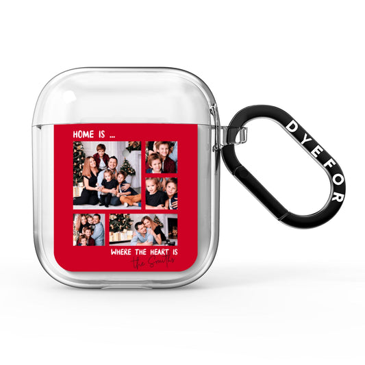 Christmas Family Photo Personalised AirPods Clear Case