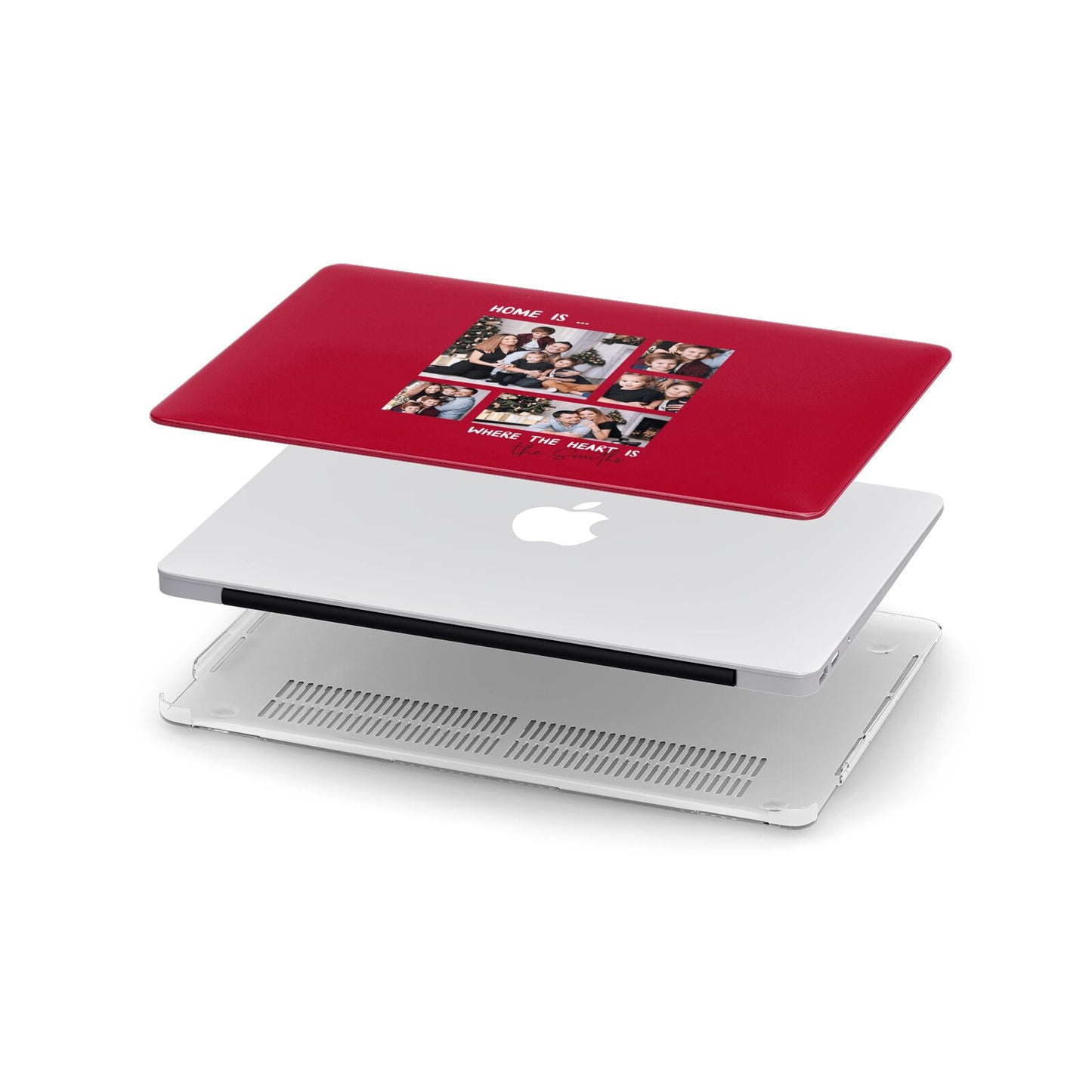 Christmas Family Photo Personalised Apple MacBook Case in Detail