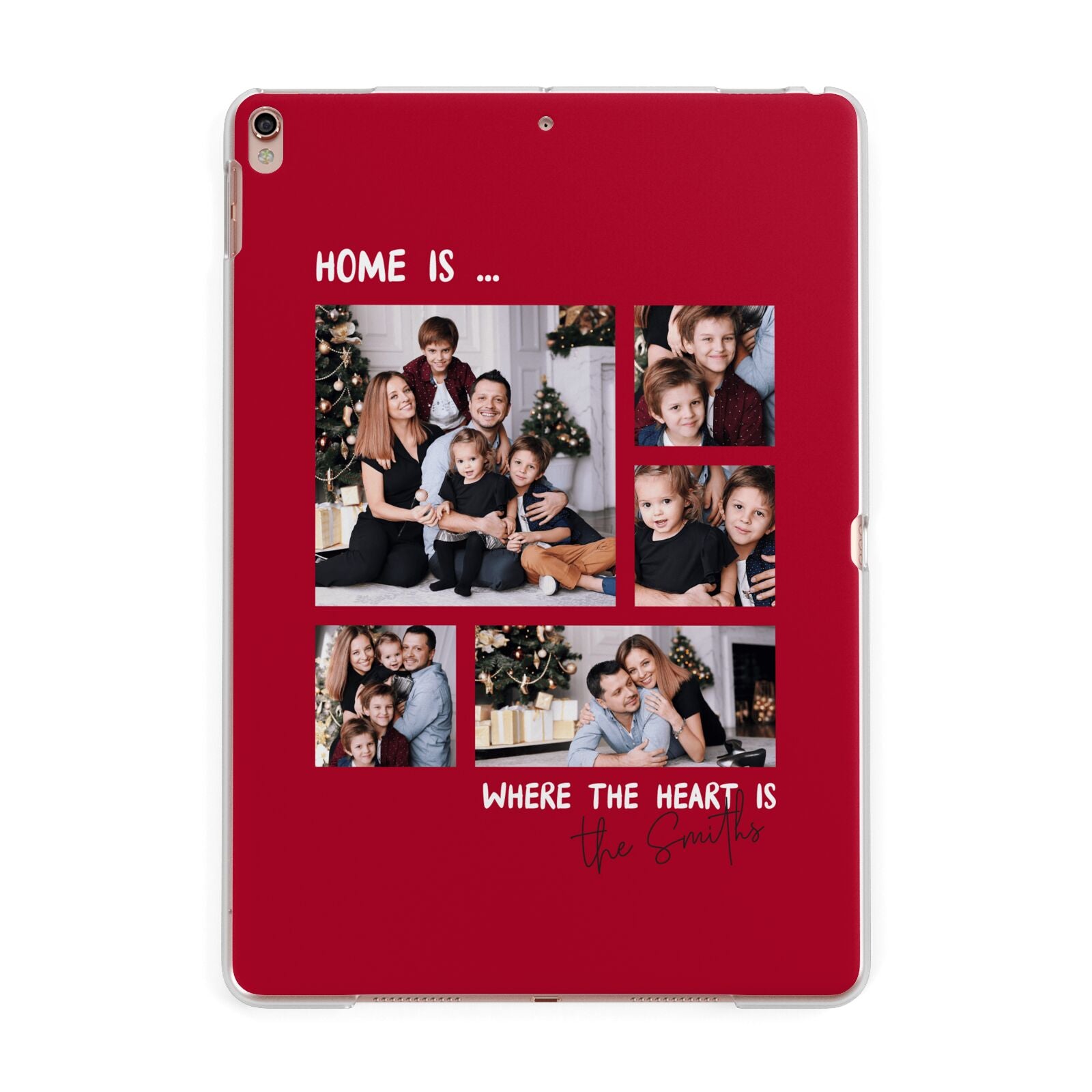 Christmas Family Photo Personalised Apple iPad Rose Gold Case