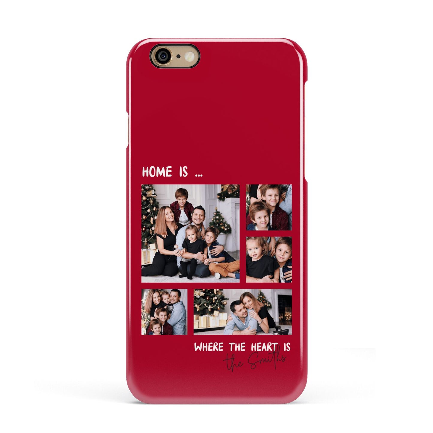 Christmas Family Photo Personalised Apple iPhone 6 3D Snap Case