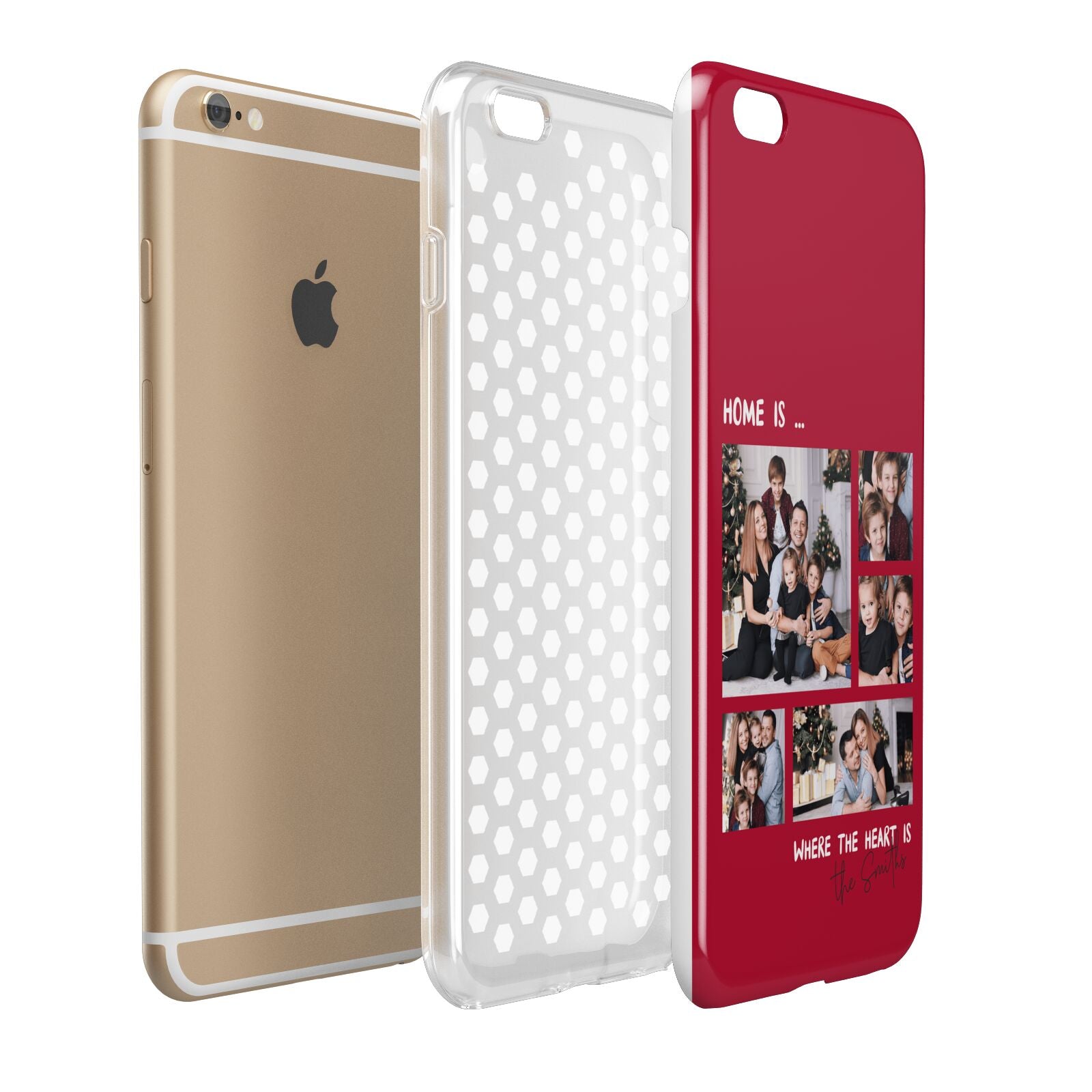 Christmas Family Photo Personalised Apple iPhone 6 Plus 3D Tough Case Expand Detail Image