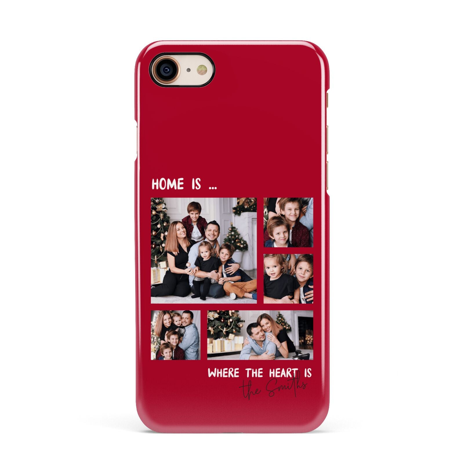 Christmas Family Photo Personalised Apple iPhone 7 8 3D Snap Case