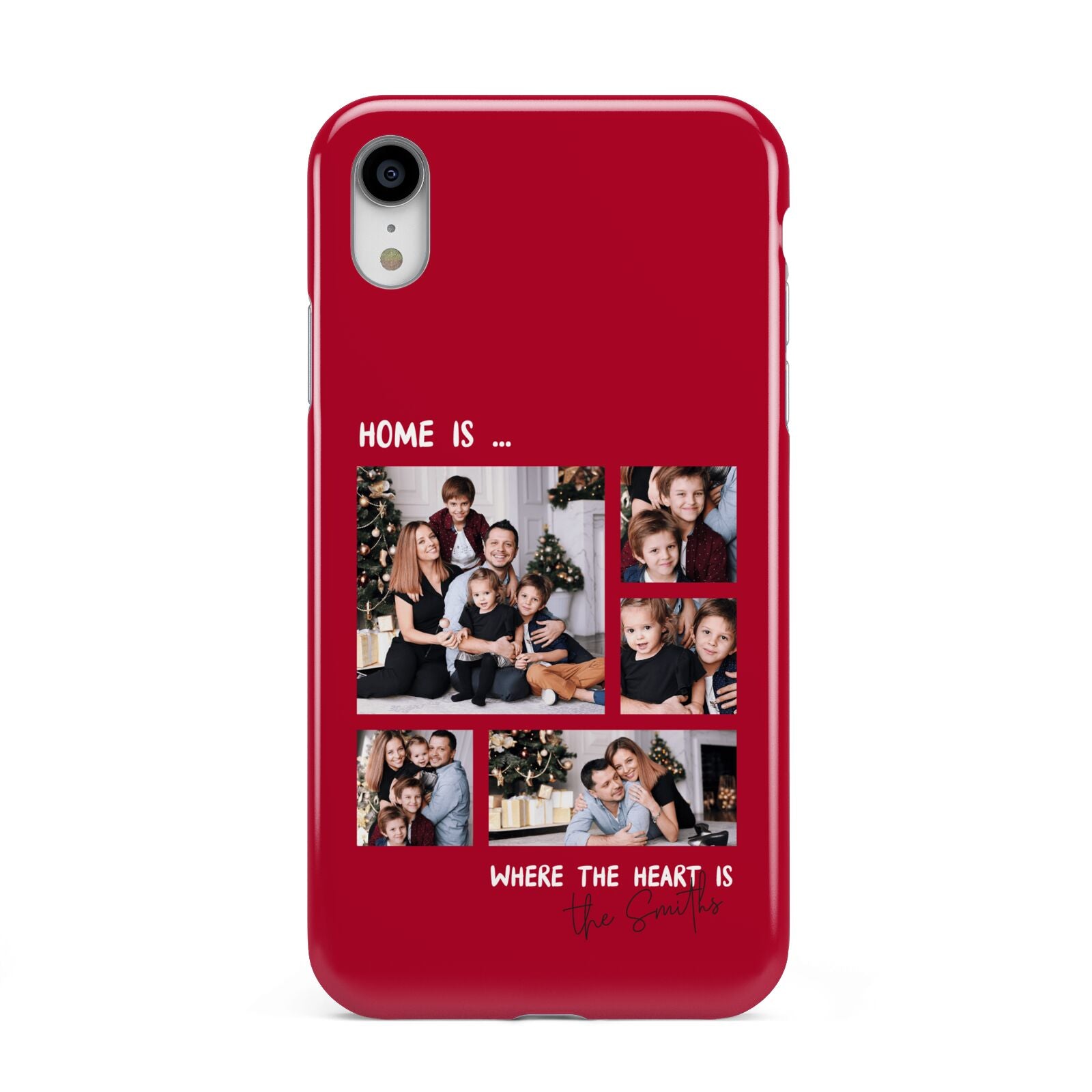 Christmas Family Photo Personalised Apple iPhone XR White 3D Tough Case