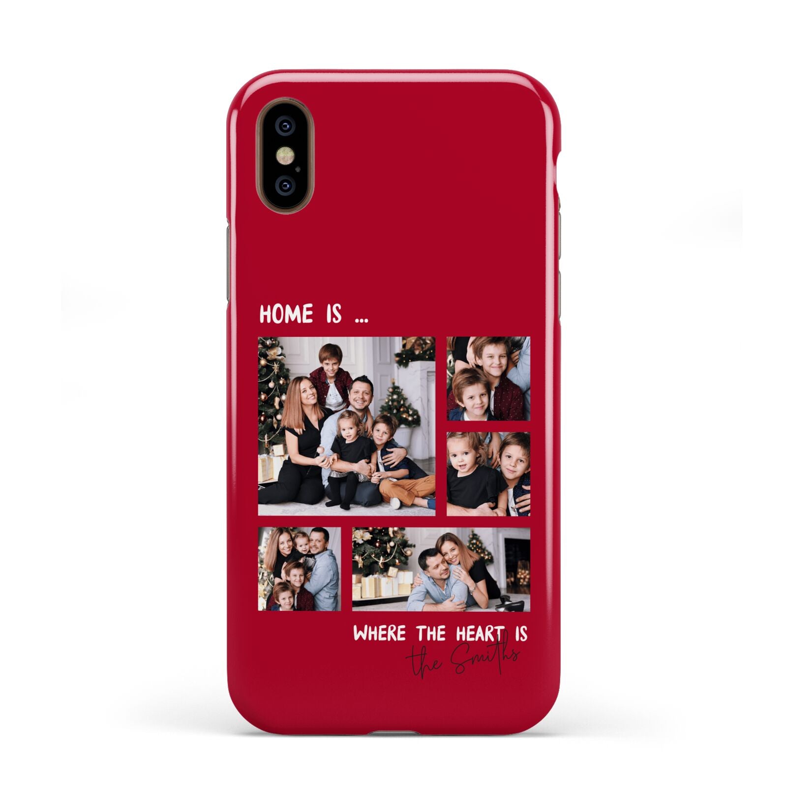 Christmas Family Photo Personalised Apple iPhone XS 3D Tough