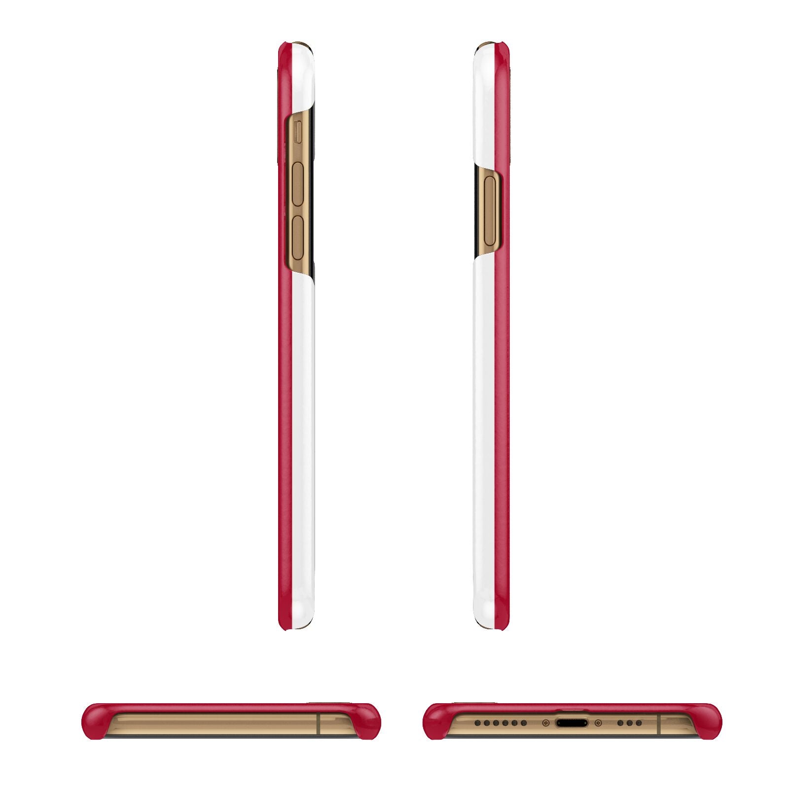 Christmas Family Photo Personalised Apple iPhone Xs 3D Wrap Snap Case Angled Images