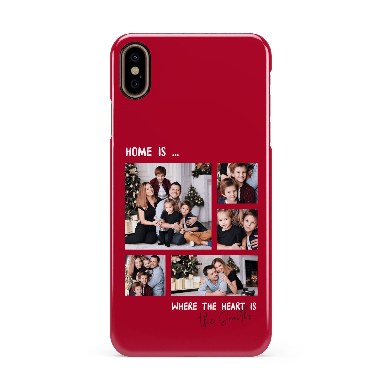 Christmas Family Photo Personalised Apple iPhone Xs Max 3D Snap Case