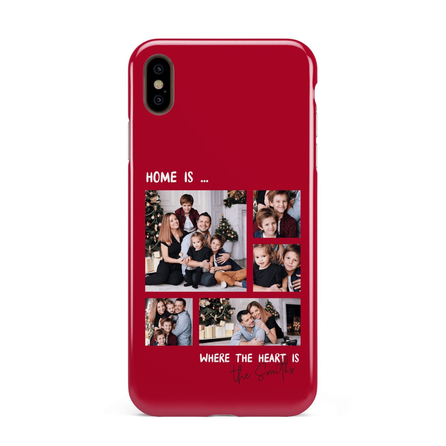 Christmas Family Photo Personalised Apple iPhone Xs Max 3D Tough Case