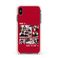 Christmas Family Photo Personalised Apple iPhone Xs Max Impact Case Pink Edge on Black Phone