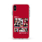 Christmas Family Photo Personalised Apple iPhone Xs Max Impact Case Pink Edge on Silver Phone
