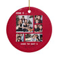 Christmas Family Photo Personalised Circle Decoration Back Image