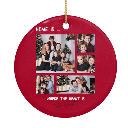 Christmas Family Photo Personalised Circle Decoration