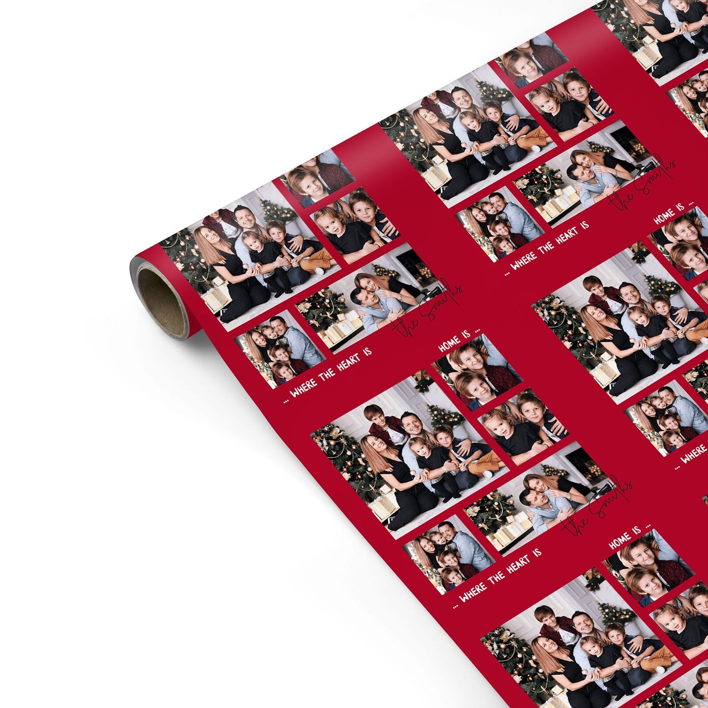 Christmas Family Photo Personalised Personalised Gift Wrap