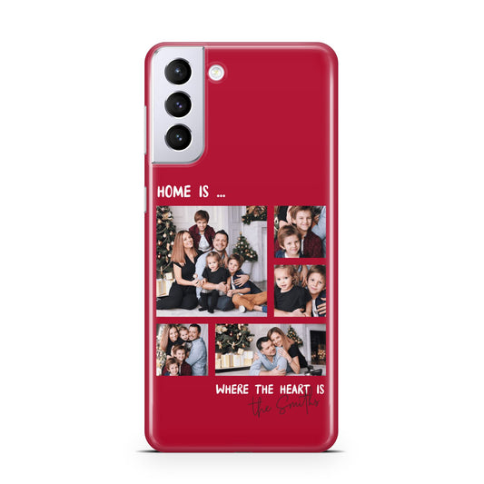 Christmas Family Photo Personalised Samsung S21 Plus Phone Case