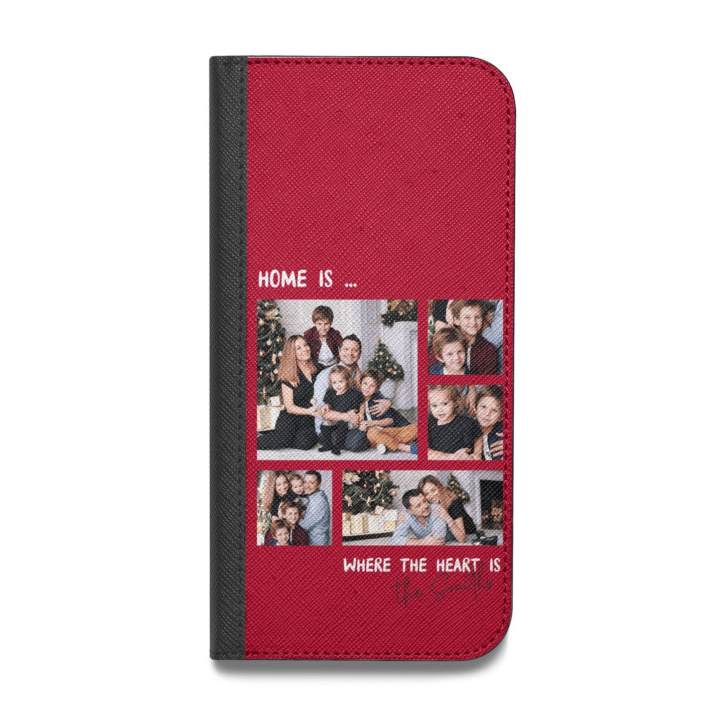 Christmas Family Photo Personalised Vegan Leather Flip Samsung Case