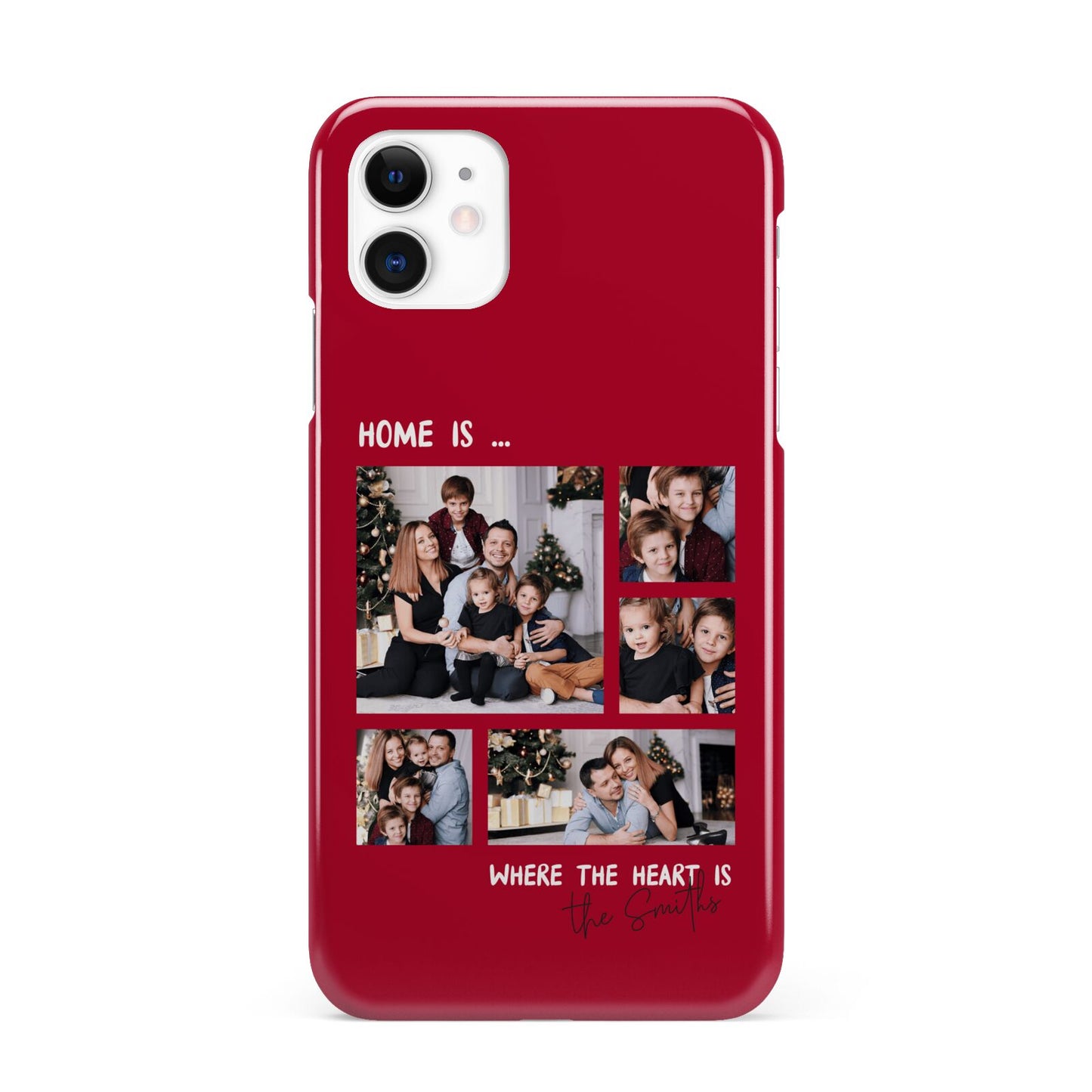 Christmas Family Photo Personalised iPhone 11 3D Snap Case