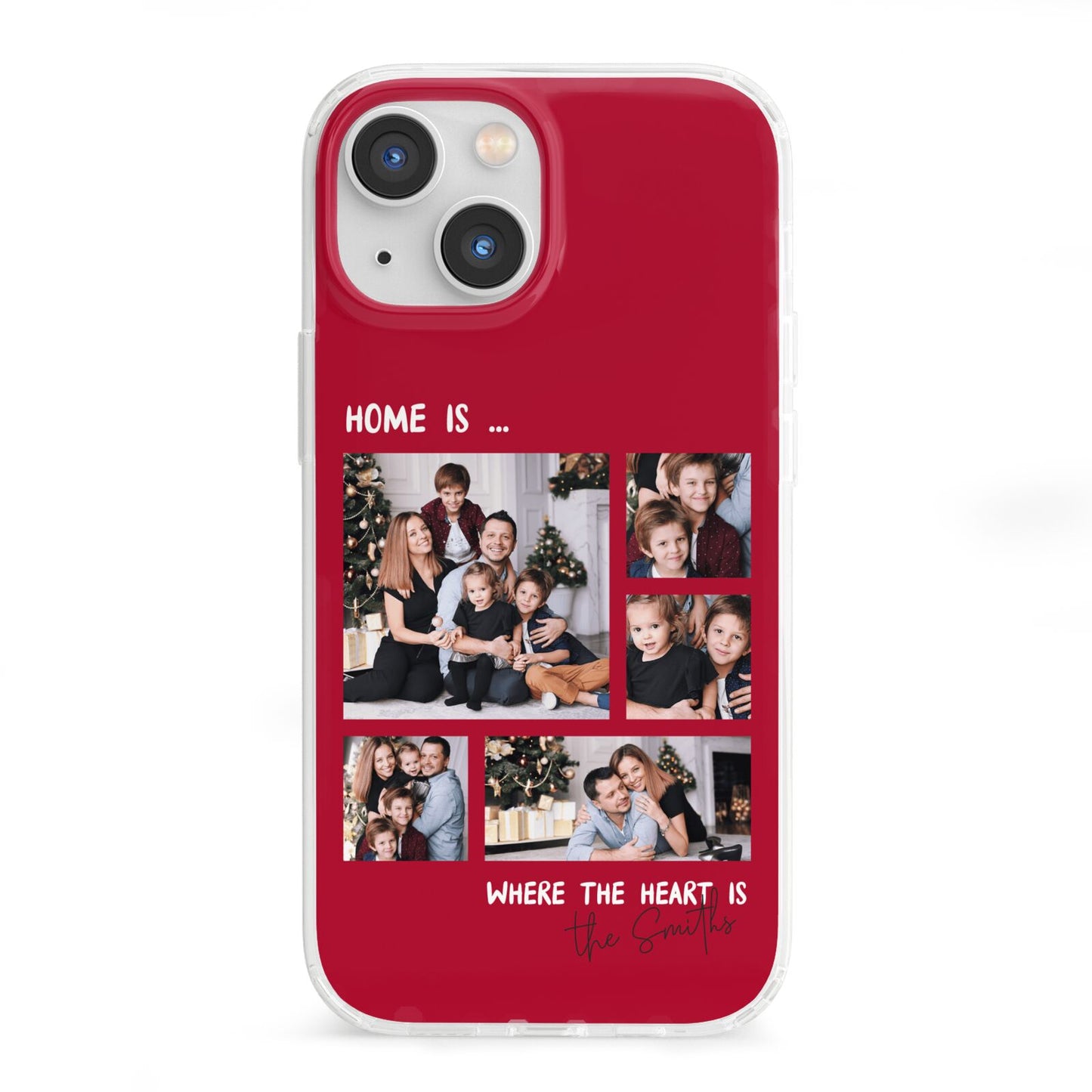 Christmas Family Photo Personalised iPhone 13 Mini Clear Bumper Case