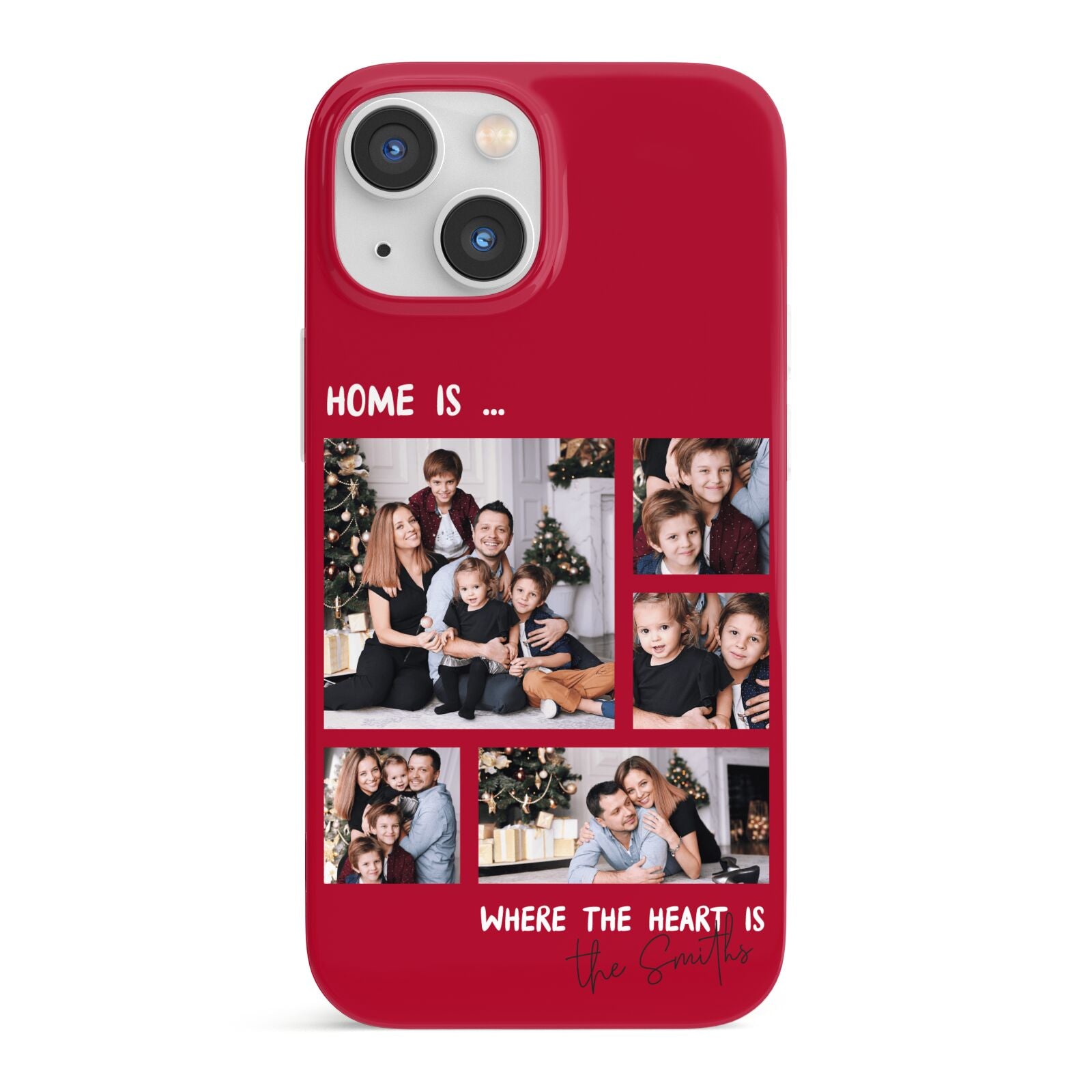 Christmas Family Photo Personalised iPhone 13 Mini Full Wrap 3D Snap Case