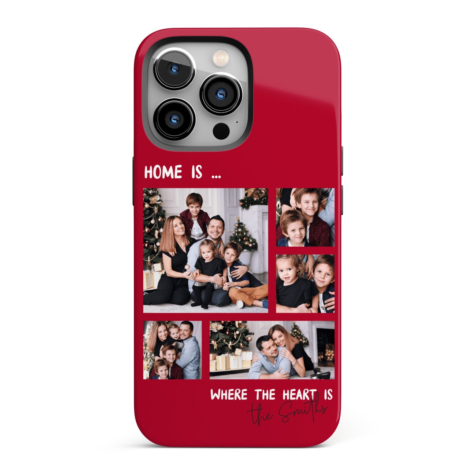 Christmas Family Photo Personalised iPhone 13 Pro Full Wrap 3D Tough Case