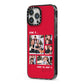Christmas Family Photo Personalised iPhone 13 Pro Max Black Impact Case Side Angle on Silver phone