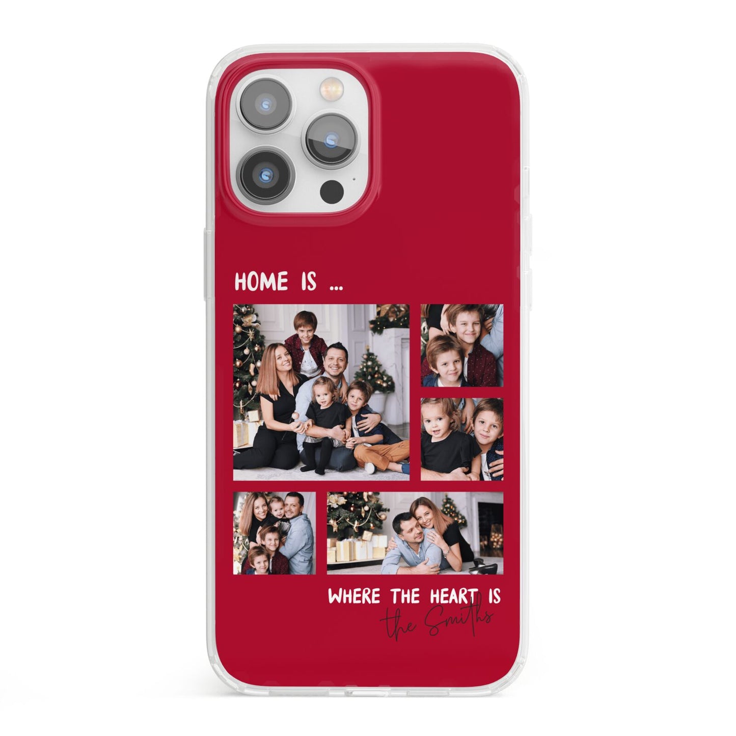 Christmas Family Photo Personalised iPhone 13 Pro Max Clear Bumper Case