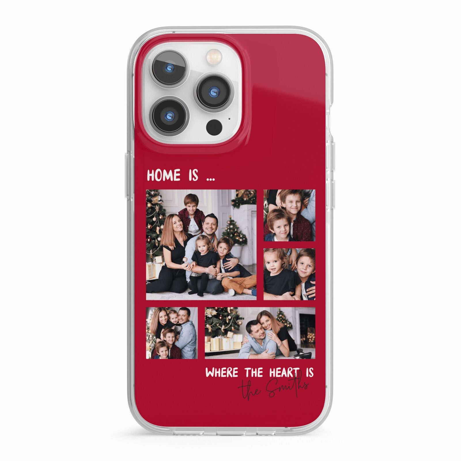 Christmas Family Photo Personalised iPhone 13 Pro TPU Impact Case with White Edges