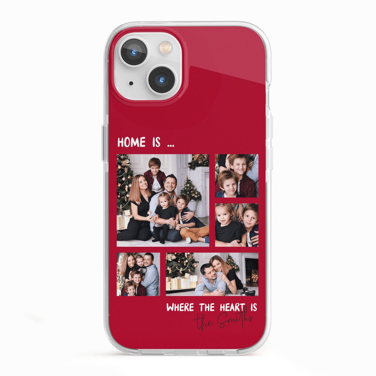 Christmas Family Photo Personalised iPhone 13 TPU Impact Case with White Edges