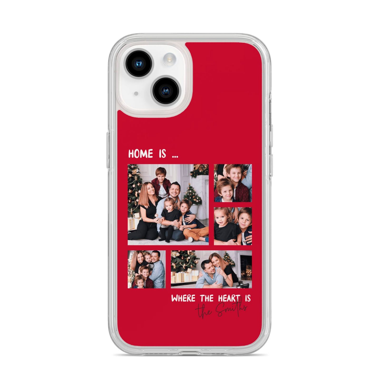 Christmas Family Photo Personalised iPhone 14 Clear Tough Case Starlight