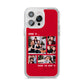 Christmas Family Photo Personalised iPhone 14 Pro Max Clear Tough Case Silver