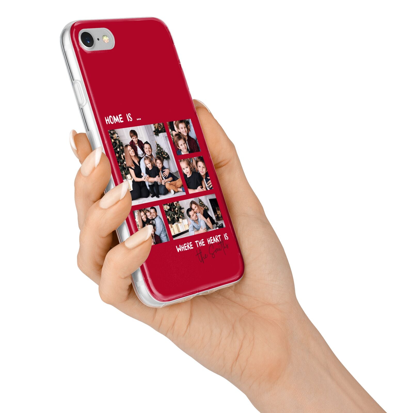Christmas Family Photo Personalised iPhone 7 Bumper Case on Silver iPhone Alternative Image