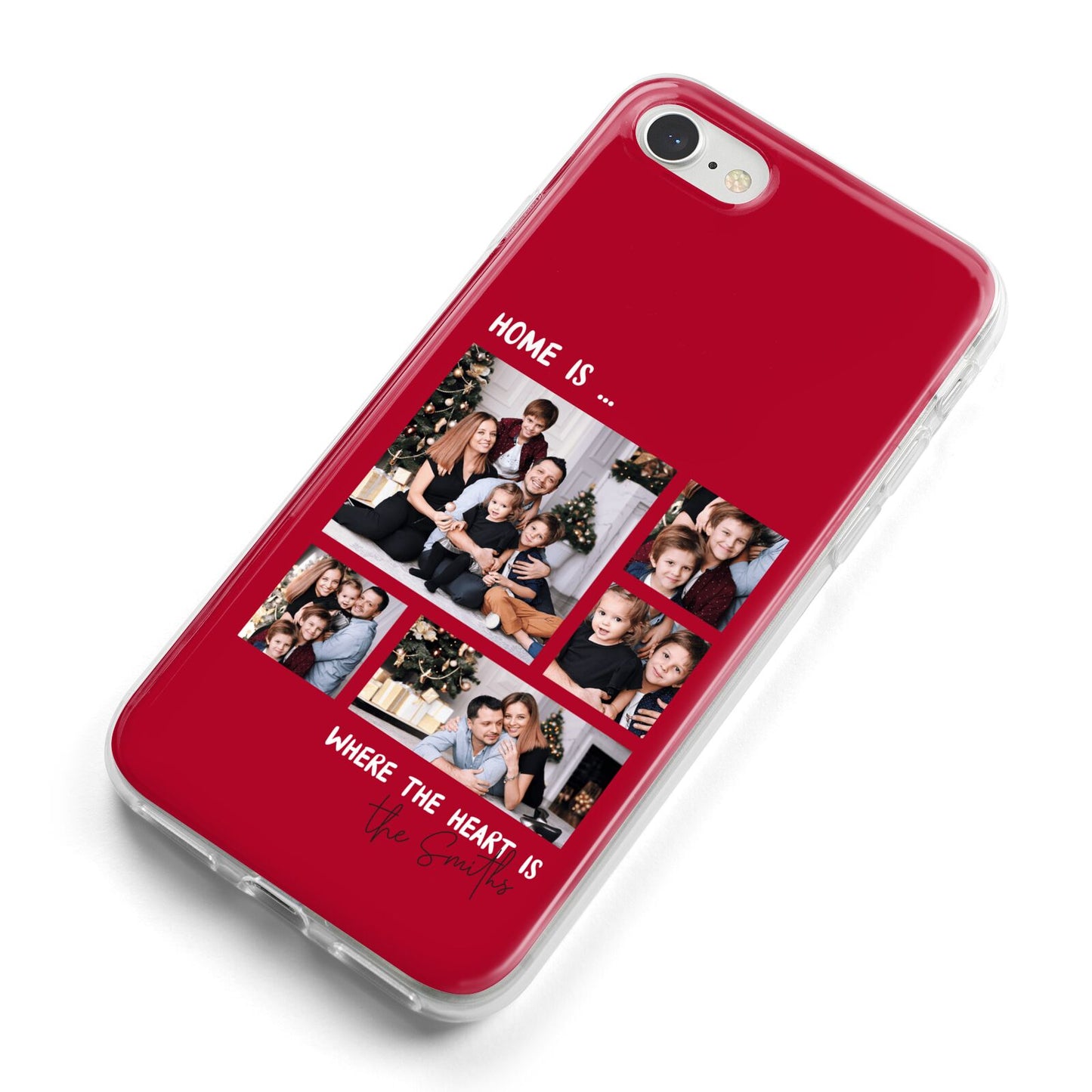 Christmas Family Photo Personalised iPhone 8 Bumper Case on Silver iPhone Alternative Image