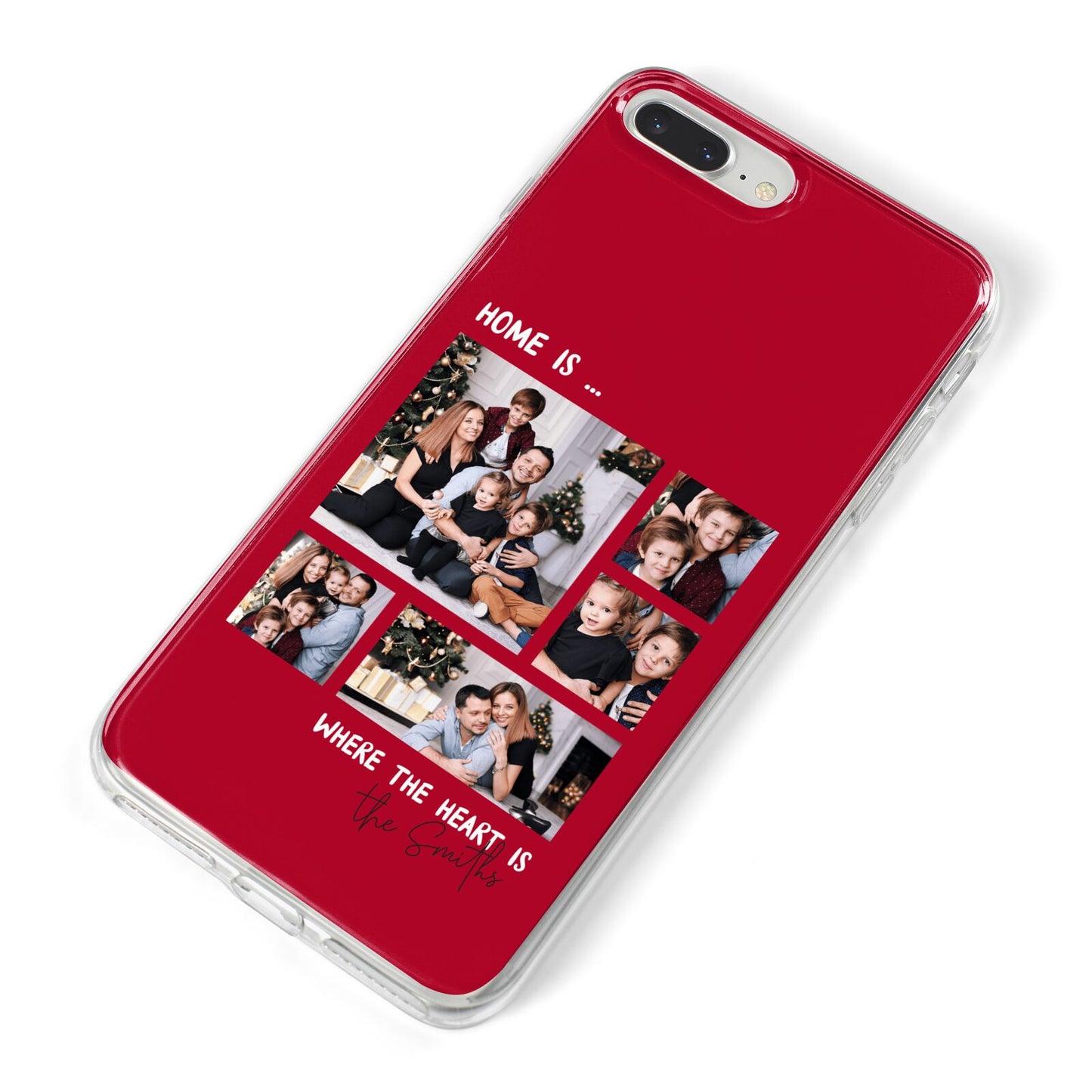 Christmas Family Photo Personalised iPhone 8 Plus Bumper Case on Silver iPhone Alternative Image