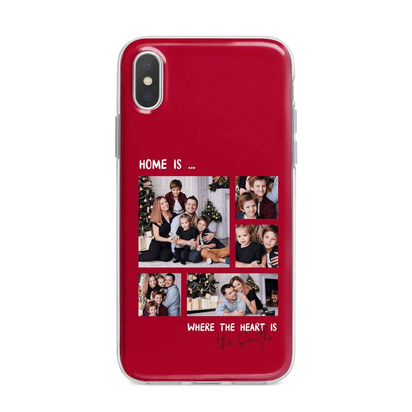 Christmas Family Photo Personalised iPhone X Bumper Case on Silver iPhone Alternative Image 1