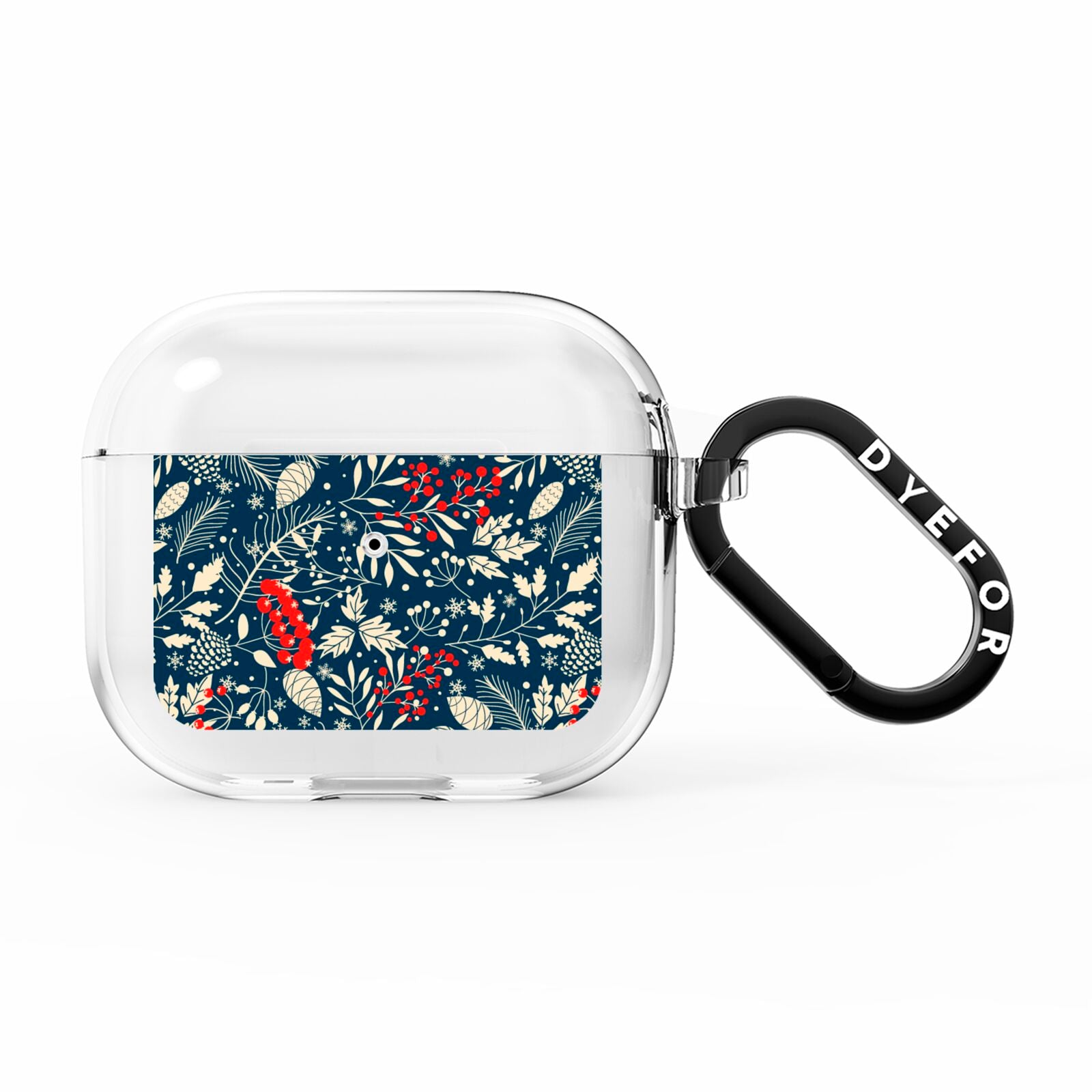Christmas Floral AirPods Clear Case 3rd Gen