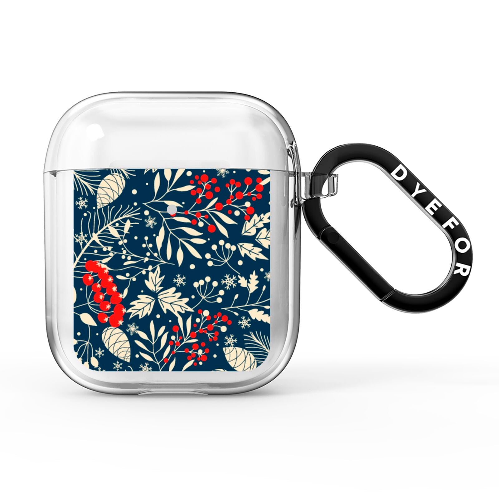 Christmas Floral AirPods Clear Case